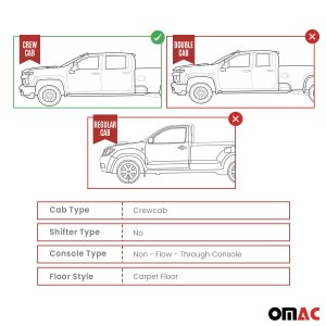 GMC Sierra 1500 Floor Mats - First Row - Omac - 3D Texan Premium TPE - Black - '13-'19